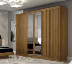 Guarda roupa New Braga 06 Portas Ripado C/ Kit 4 Espelho Guarda roupa New Braga 06 Portas Ripado C/ Kit 4 Espelho