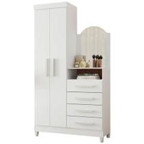 Guarda Roupa New Capri Cômoda 2 Portas 4 Gavetas Albatroz