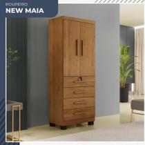Guarda Roupa New Maia 2 Portas 4 Gavetas com Chave Benetil Móveis