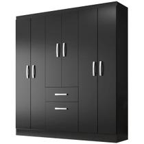 Guarda Roupa New Marbella Casal 7 Portas 1 Gaveta Evidencia Cor Preto Guarda Roupa New Marbella Casal 7 Portas 1 Gaveta Evidencia Cor Preto