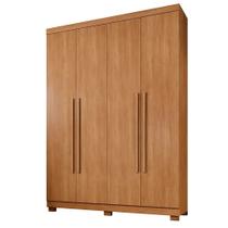 Guarda Roupa New Master 4 Portas de Bater 4 Gavetas Cinamomo MDP Guarda Roupa New Master 4 Portas de Bater 4 Gavetas Cinamomo MDP