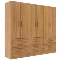 Guarda Roupa New Monaco Casal 6 Portas 12 Gavetas Evidencia