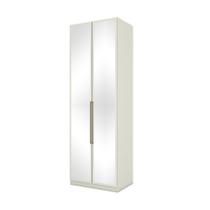 Guarda Roupa New Predileto 2 Portas Espelho Cabideiro MC09 Areia HP - Henn