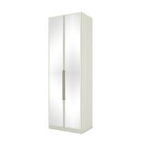 Guarda Roupa New Predileto 2 Portas Espelho Cabideiro MC09 Areia HP - Henn
