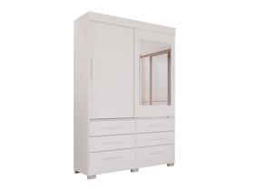 Guarda Roupa New Star 2 Portas 6 Gavetas com Espelho Salleto Guarda Roupa New Star 2 Portas 6 Gavetas com Espelho Salleto