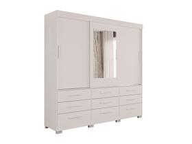 Guarda-Roupa New Star 3 Portas 9 Gavetas com Espelho Salleto