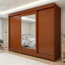 Guarda Roupa Nice 3 Portas 4 Gavetas com Espelho e com Pés