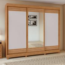 Guarda Roupa Nice Flex 3 Portas de Correr 4 Gavetas com Espelho Lopas