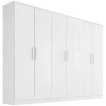 Guarda Roupa Nina Casal 6 Portas 4 Gavetas Bianchi Cor Branco Guarda Roupa Nina Casal 6 Portas 4 Gavetas Bianchi Cor Branco