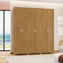 Guarda-Roupa Noronha 6 Portas Nature 226cm Altura Gigante Quarto Casal