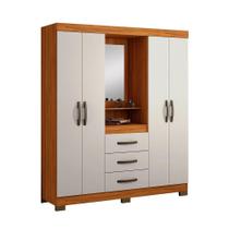 Guarda-roupa Notável Capela Solteiro 4 Portas 3 Gav Nt5015 Freijo/off White