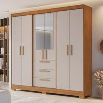 Guarda-roupa Nt 6030e em 100% Mdf com Espelho e 3 Gavetas