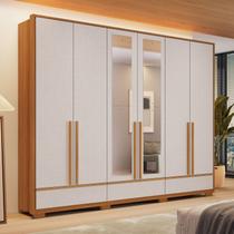 Guarda-roupa Nt 6035e em 100% Mdf com Espelho e 3 Gavetas