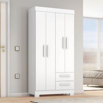 Guarda-Roupa NT6010 com 4 Portas e 2 Gavetas Branco/New/Rosa Guarda-Roupa NT6010 com 4 Portas e 2 Gavetas Branco/New/Rosa