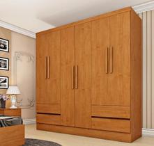 Guarda Roupa Oregon 6 Portas 4 Gavetas - Móveis Tcil