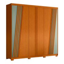 Guarda Roupa Ouro Verde Ripado 6 Portas Albatroz