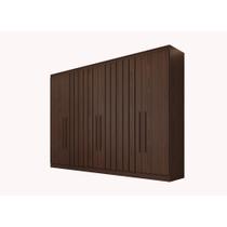 Guarda Roupa Oxford 6 Portas 6 Gavetas Com Ripado 100% Mdf Ipê - Made Marcs
