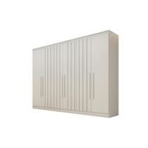 Guarda Roupa Oxford 6 Portas 6 Gavetas Com Ripado 100% Mdf Off White - Made Marcs