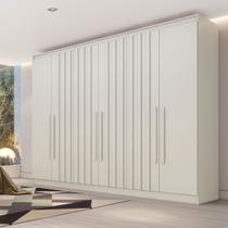 Guarda-Roupa Oxford 6 Portas 6 Gavetas com Ripado 100% Mdf Off White - Mademarques
