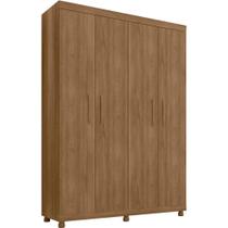 Guarda Roupa Padua 4 Portas 3 Gavetas - Noce bronze Lanza