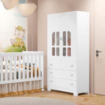 Guarda-roupa para Quarto de Bebê 2 Portas Katatau Branco Fosco Guarda-roupa para Quarto de Bebê 2 Portas Katatau Branco Fosco