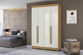 Guarda-roupa Para Quarto De Solteiro Com 4 Portas 2 Gavetas Cinamommo Off White Aramoveis