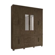 Guarda-Roupa Parma Premium 10 Portas 3 Gavetas Com Espelho Salleto