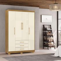 Guarda Roupa Pequeno EP 4 Portas e 3 Gavetas Ideal Para Quarto de Solteiro