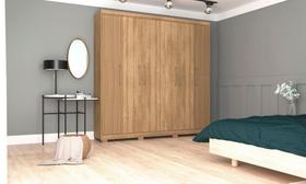 Guarda Roupa Pernambuco 6 Portas e 6 Gavetas - Cor Nature / Brisa - Vila Rica