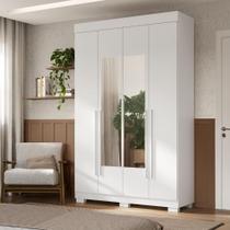 Guarda Roupa Polônia Casal 4 Portas Com Espelho 2 Gavetas - Linhamobilia Guarda Roupa Polônia Casal 4 Portas Com Espelho 2 Gavetas - Linhamobilia