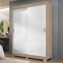 Guarda Roupa Portas De Correr 2 Portas Modelo Cancun - (Alemanha) com 04 Pés Branco Maxel