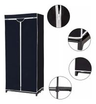 Guarda-roupa Portátil 65x44x143cm Armário Organizador Roupa