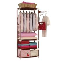 Guarda roupa portatil arara roupas cabideiro 3 prateleiras organizador armario brinquedos praia Guarda roupa portatil arara roupas cabideiro 3 prateleiras organizador armario brinquedos praia