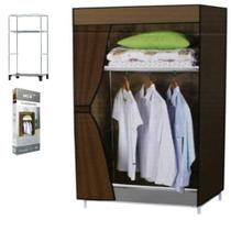 GUARDA ROUPA PORTATIL ARMARIO ARARA ROUPAS CABIDEIRO Cor:VermelhoTamanho:U
