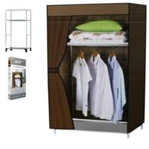 Guarda roupa portatil armario arara roupas organizador cabideiro prateleiras organizador compacto