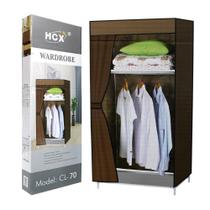 Guarda Roupa Portatil Armario Arara Roupas Organizador Cabideiro Prateleiras Organizador Compacto Vermelho