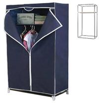 Guarda roupa portatil cabideiro multifuncional arara dobravel organizador de casa quarto closet azul - KANGUR