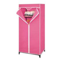 Guarda-roupa Portátil Com Zíper E Cabideiro Organização, Praticidade E Estilo Em Um Só Produto - Rosa