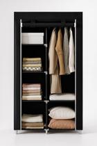 Guarda roupa portátil dobrável armário organizador cortina TG