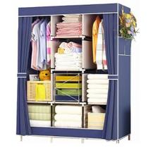 Guarda Roupa Portátil Organizador de Roupas 2 Portas - Azul