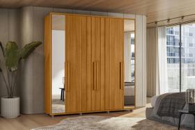 Guarda Roupa Portinari Espelho Cabideiro Extensível-Cinamomo