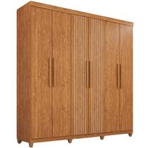 Guarda Roupa Portugal Frison Casal 6 Portas 2 Gavetas Imop Cor Cinamomo