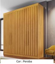 Guarda Roupa Potenza 100% MDF 4 Portas Ripadas Peroba Guarda Roupa Potenza 100% MDF 4 Portas Ripadas Peroba