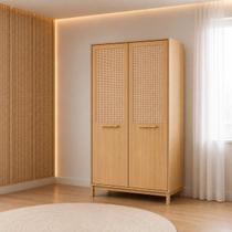 Guarda Roupa Premium em MDF e Madeira Linha Indy com 2 Portas Carvalho Malva Guarda Roupa Premium em MDF e Madeira Linha Indy com 2 Portas Carvalho Malva