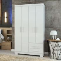 Guarda Roupa Primacy 4 Portas 2 Gavetas Branco Batrol Branco Guarda Roupa Primacy 4 Portas 2 Gavetas Branco Batrol Branco