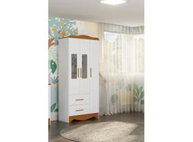 Guarda Roupa Provençal Moveis Peroba Clara MDF 03 portas Guarda Roupa Provençal Moveis Peroba Clara MDF 03 portas