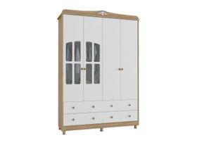 Guarda Roupa Provençal Moveis Peroba Infantil Elo 04 pts MDF