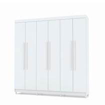 Guarda Roupa Quarto Casal 6 Portas 2 Gavetas Branco Vila Rica