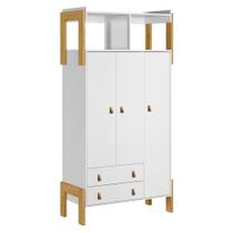 Guarda Roupa Quarto Infantil Bebê 3 Portas 2 Gavetas com Nicho Fantasia 4375