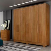 Guarda-roupa Quartzo 6 Portas 4 Gavetas e 6 Pés Clic Móveis